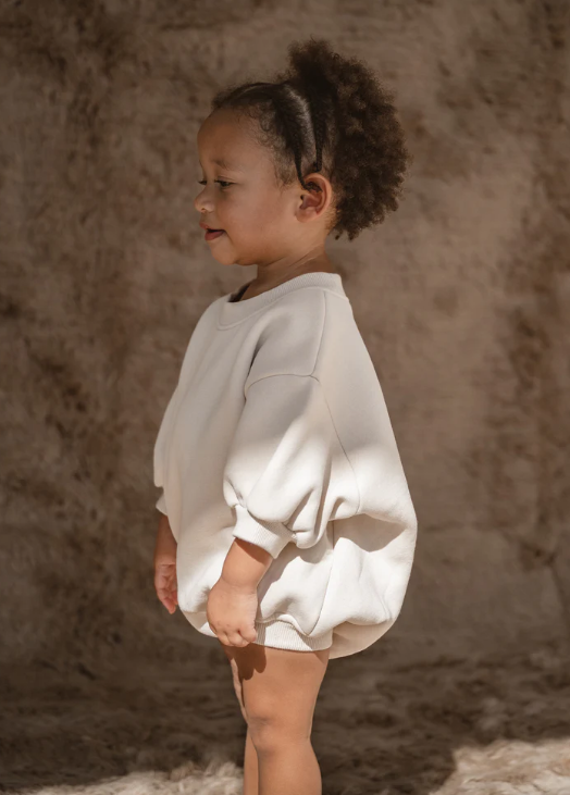【cinnamon baby】Logo Romper- Cream