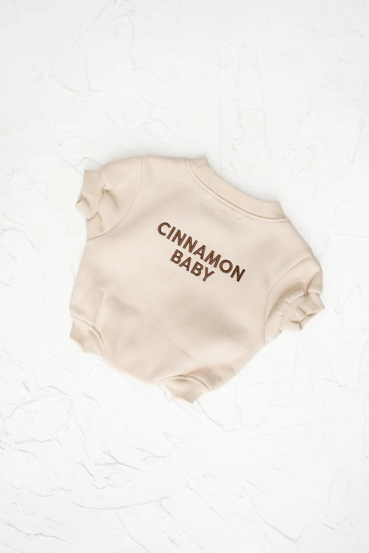 【cinnamon baby】Logo Romper- Cream
