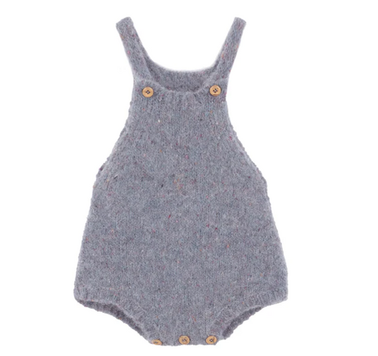 Light Blue knit romper newborn