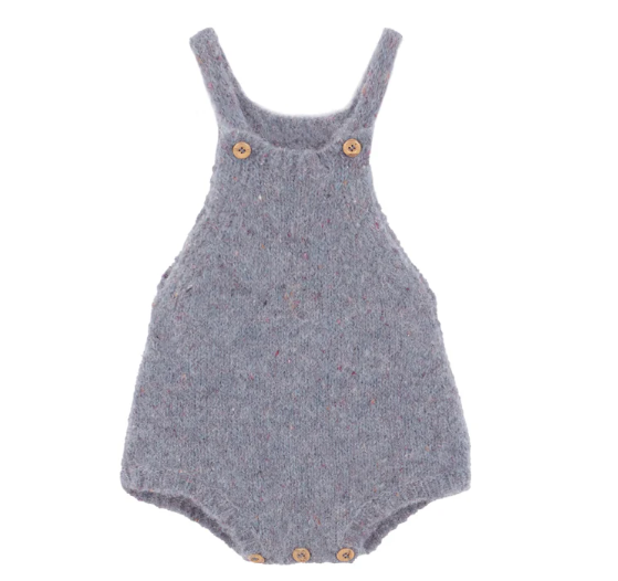 Light Blue knit romper newborn