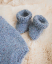 Light Blue knit booties
