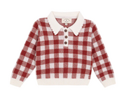 Gingham Russet Biri knit sweater baby