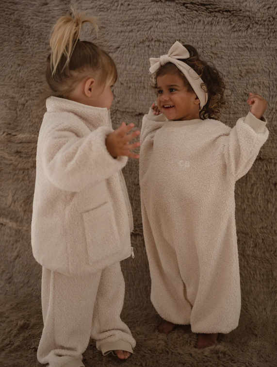 【cinnamon baby】Teddy Lounge Suit - Cream