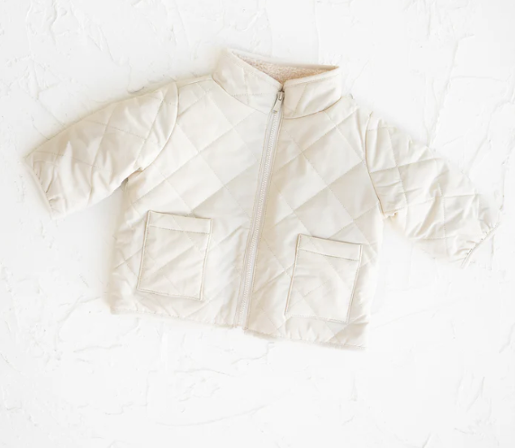 【cinnamon baby】Beige Teddy Reversible Jacket