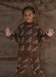 【cinnamon baby】Knitted Logo Jumper- Chocolate
