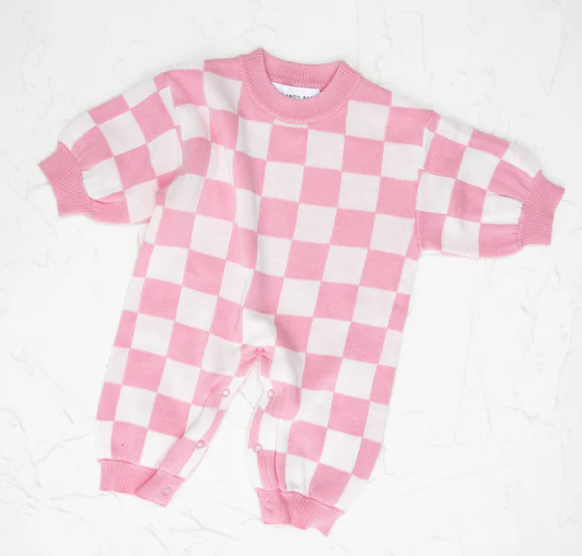 【cinnamon baby】Knitted Lounge Suit - Baby Pink