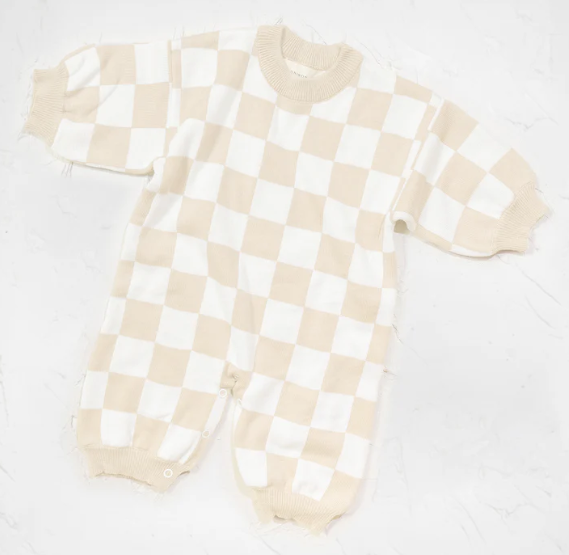 【cinnamon baby】Knitted Lounge Suit - Cream