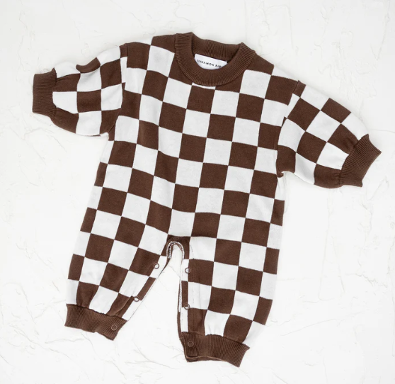 【cinnamon baby】Knitted Lounge Suit - Chocolate