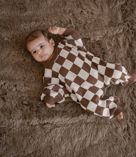 【cinnamon baby】Knitted Lounge Suit - Chocolate