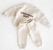 【cinnamon baby】Logo Set - Cream