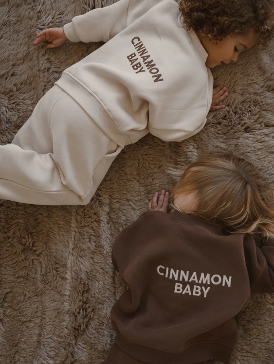 【cinnamon baby】Logo Set - Cream