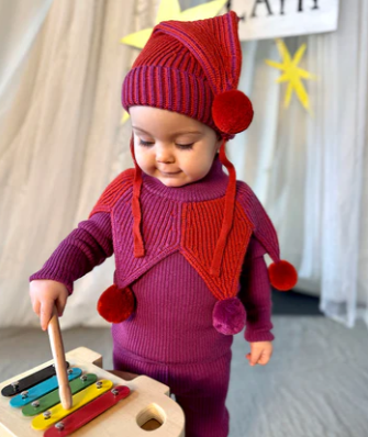 JESTER HAT - Violet Redcurrant Down
