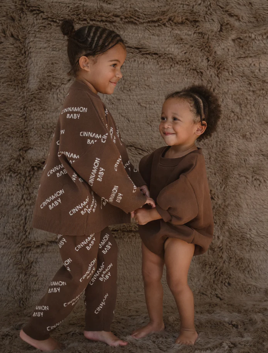 【cinnamon baby】Logo Romper- Chocolate