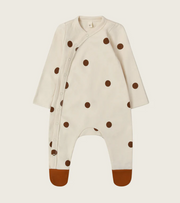 【ORGANIC ZOO】Undyed Cotton Dots Suit