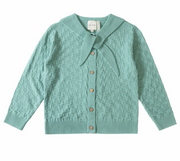 【KnitPlanet】Collar Cardigan Pastel Green