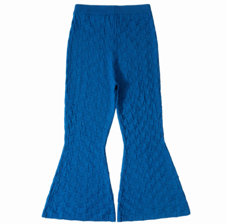 【KnitPlanet】Checkered Trousers Blue