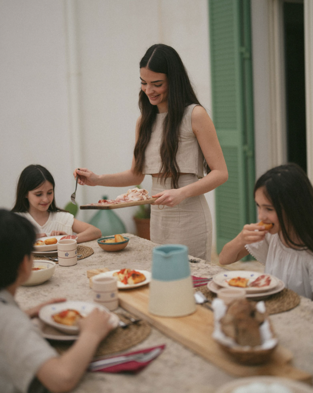 【Son and Daughter】Capri Linen Sets - Adult in Natural