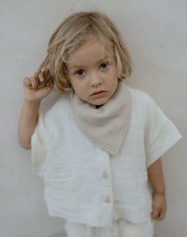 【Son and Daughter】Reversible Bibs - Wood Series