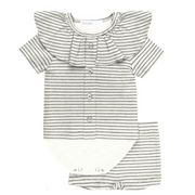 【NICHE BEBE】White Faux Cardigan Set