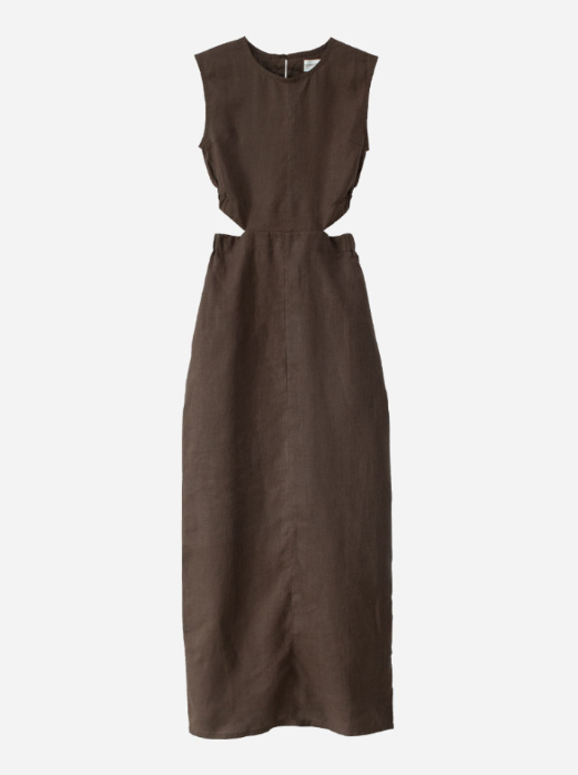 【Son and Daughter】Azure Linen Dress - Adult