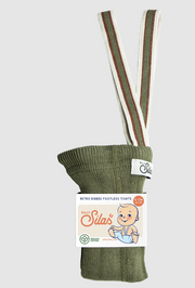 【SILLY Silas】Footless Collection_Olive Striped