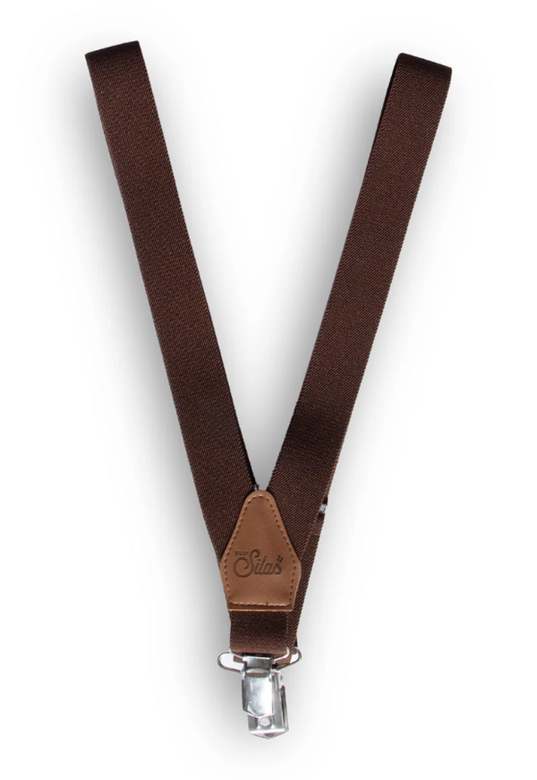 【SILLY Silas】Retro V Braces Chocolate Brown