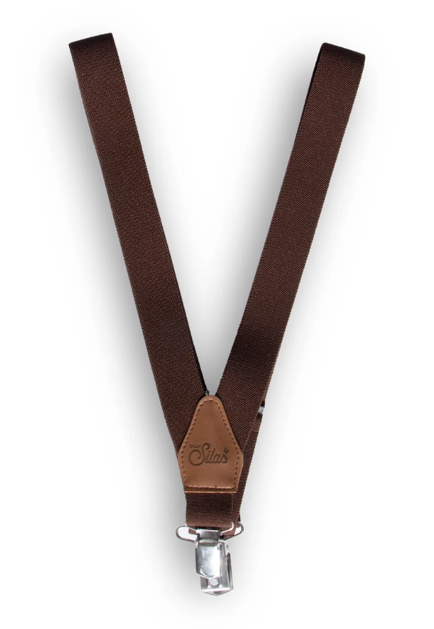 【SILLY Silas】Retro V Braces Chocolate Brown