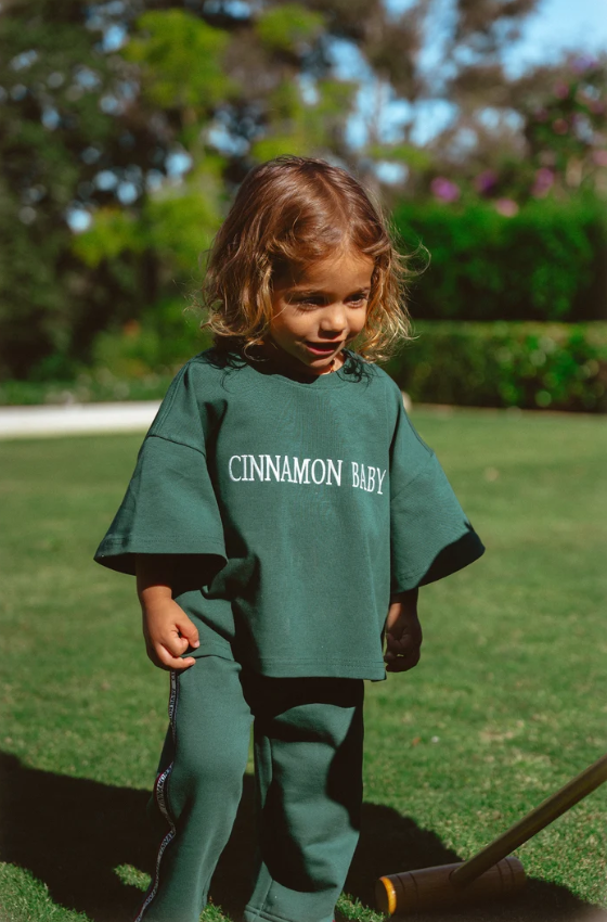 【CinnamonBaby】Campus Track Pant - Emerald