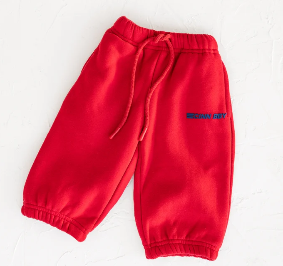 【CinnamonBaby】Primary Track Pants - Red