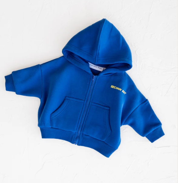 【CinnamonBaby】Primary Zip Hoodie - Blue