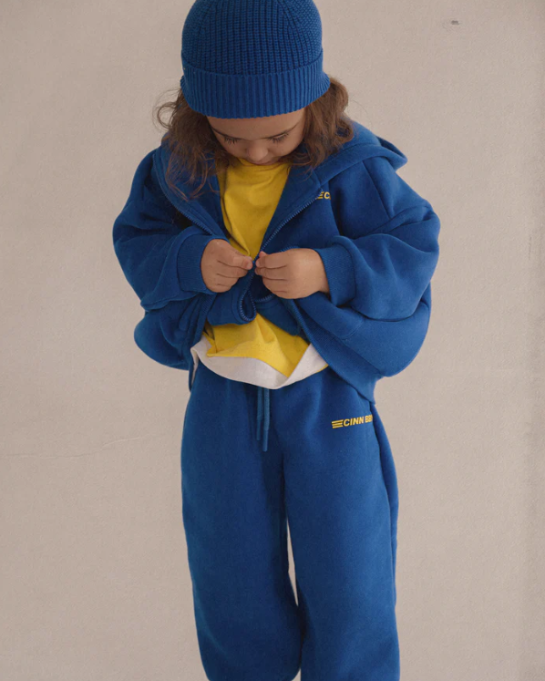 【CinnamonBaby】Primary Zip Hoodie - Blue