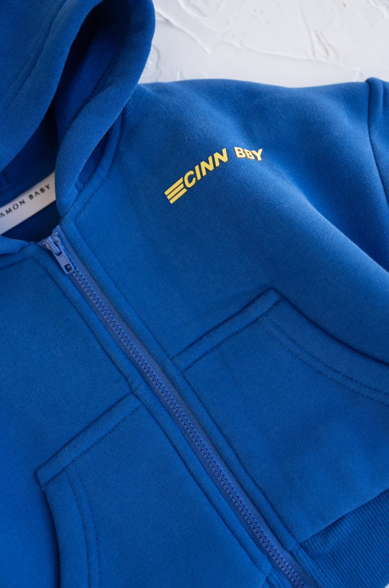 【CinnamonBaby】Primary Zip Hoodie - Blue