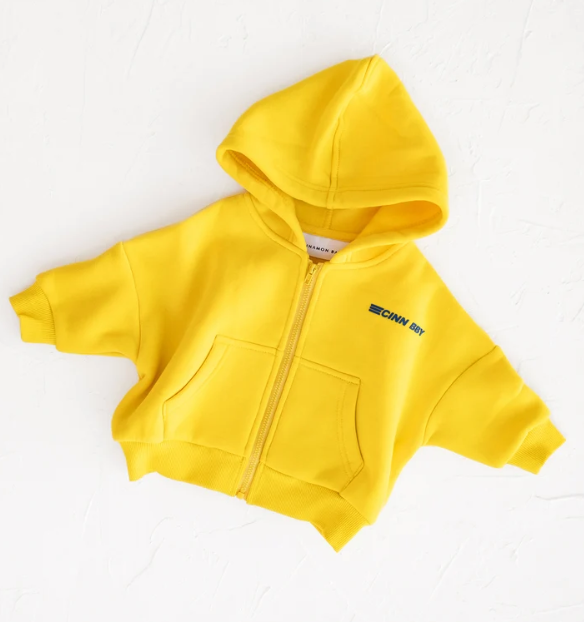 【CinnamonBaby】Primary Zip Hoodie - Yellow
