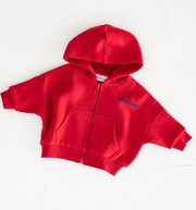 【CinnamonBaby】Primary Zip Hoodie - Red