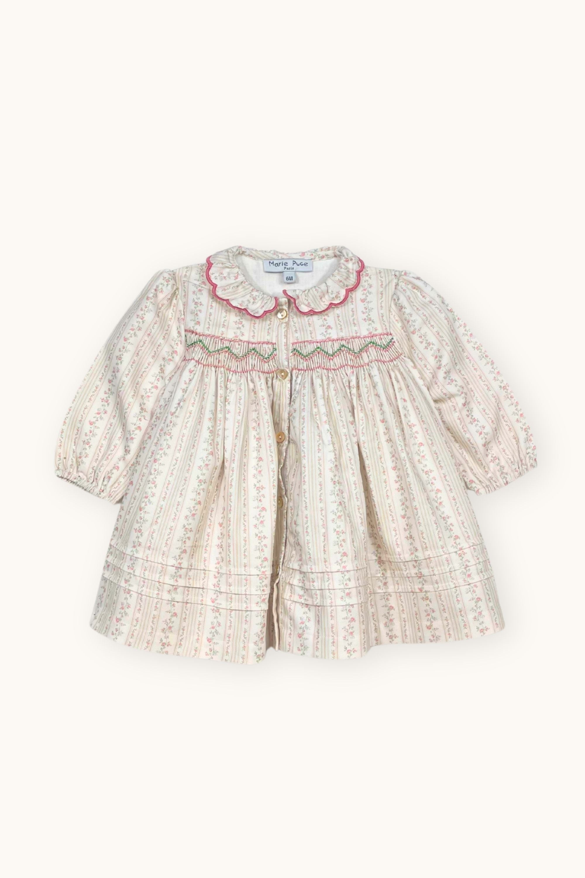 【Marie Puce】Robe bébé Amanda smock Victorian Farandole