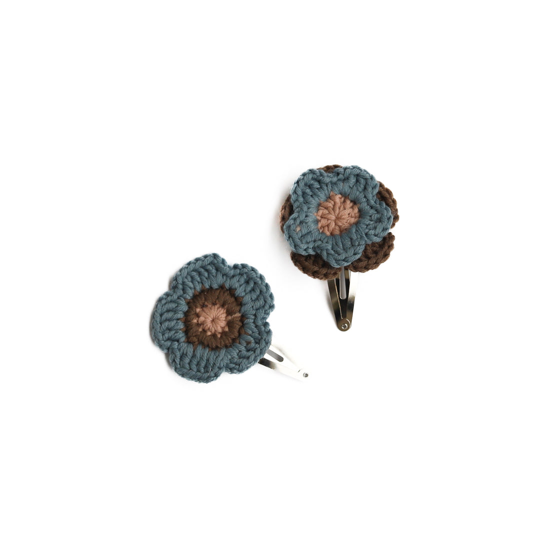 【kalinka】Flower Clip Set - Blue Mist/Mocha