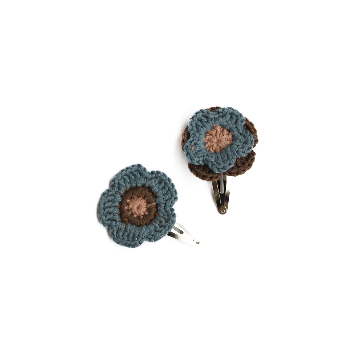 【kalinka】Flower Clip Set - Blue Mist/Mocha