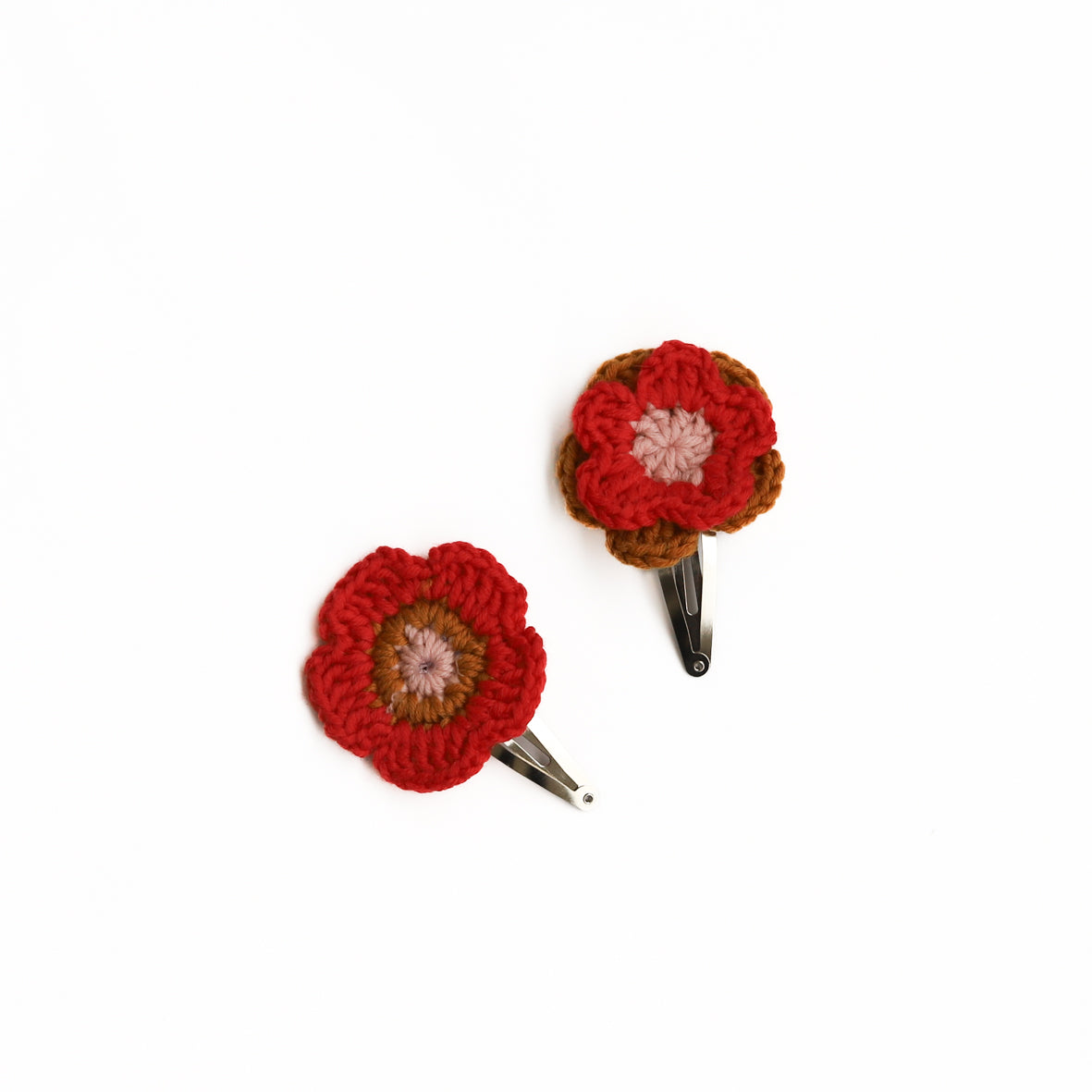 【kalinka】Flower Clip Set - Poppy/Caramel