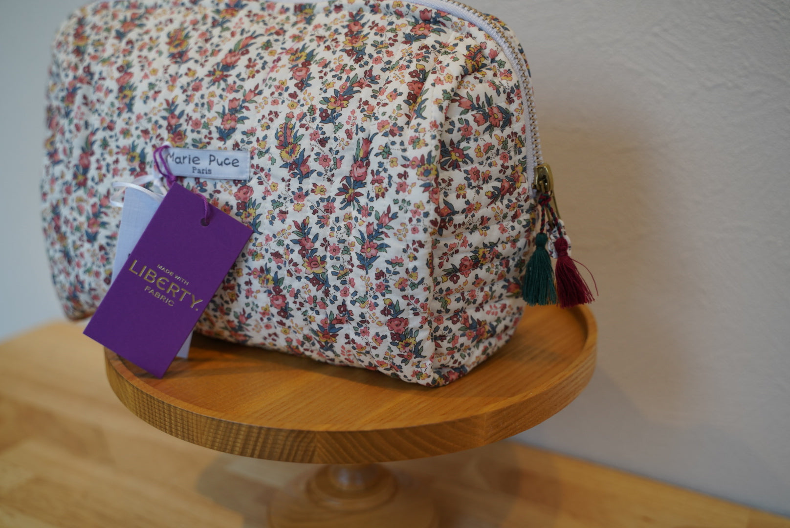 【Marie Puce】Trousse grand modèle en Liberty Christabel Rose