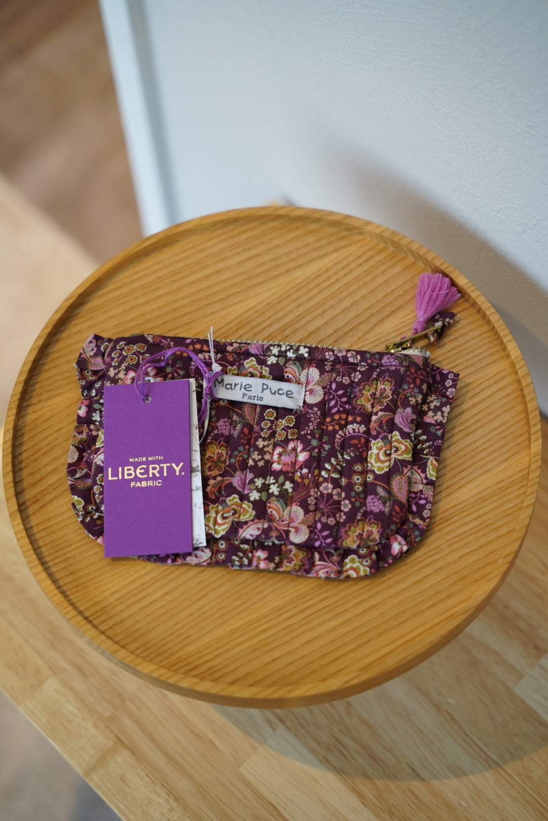 【Marie Puce】Pochette frou-frou en Liberty Pippa's