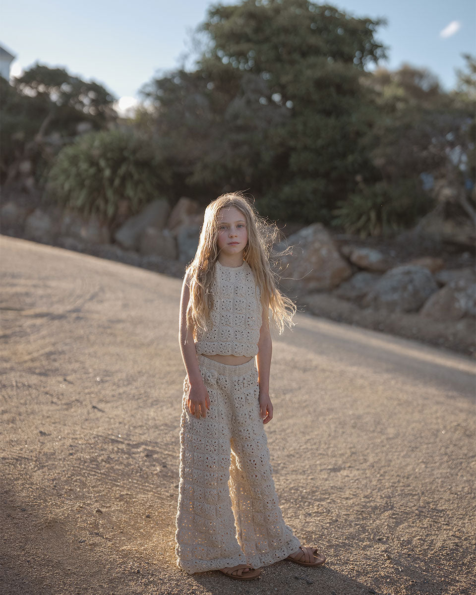 【Son and Daughter】Alba Crochet Top