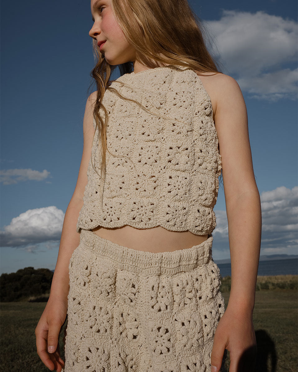【Son and Daughter】Alba Crochet Top