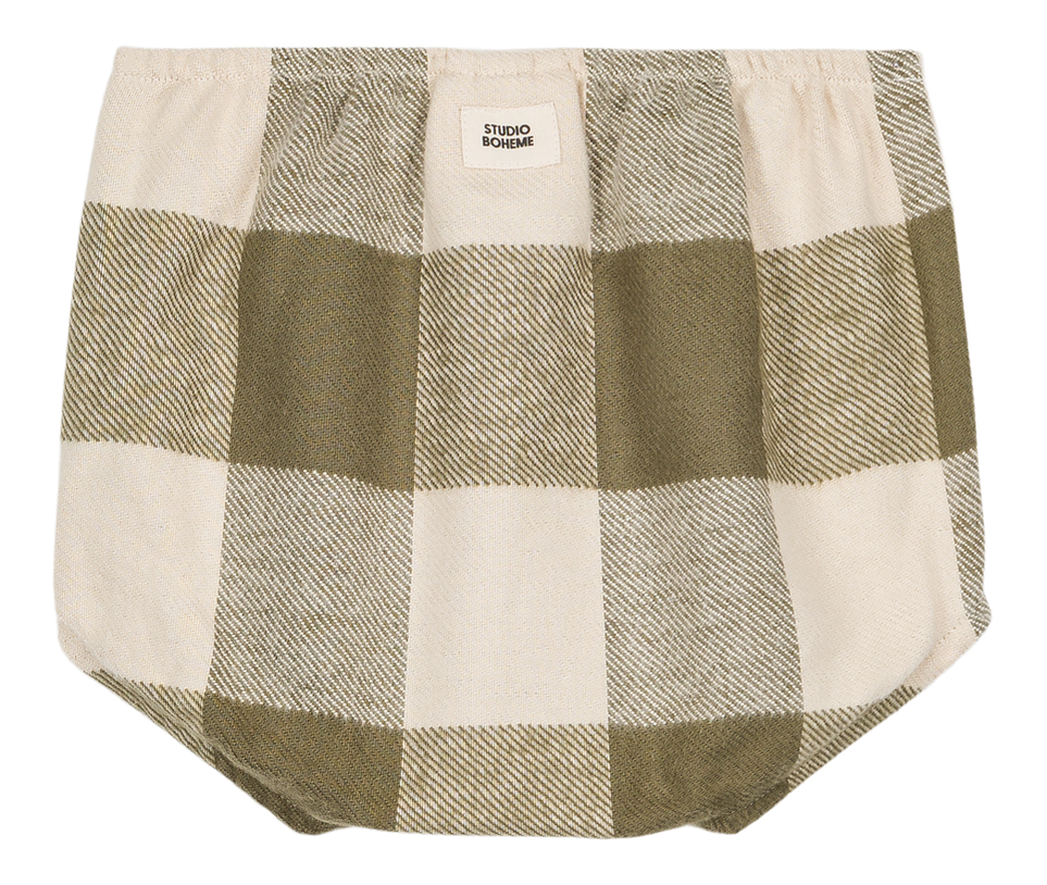 【STUDIO BOHEME】AMI BLOOMER - KAKI GINGHAM
