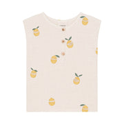 【STUDIO BOHEME】BLOUSE ROMAN - OFF WHITE / LEMON