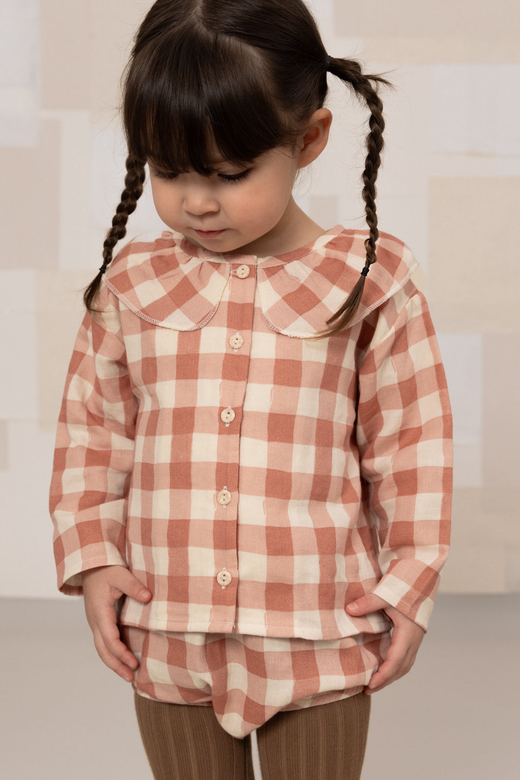 【STUDIO BOHEME】COCO BLOUSE - PINK GINGHAM