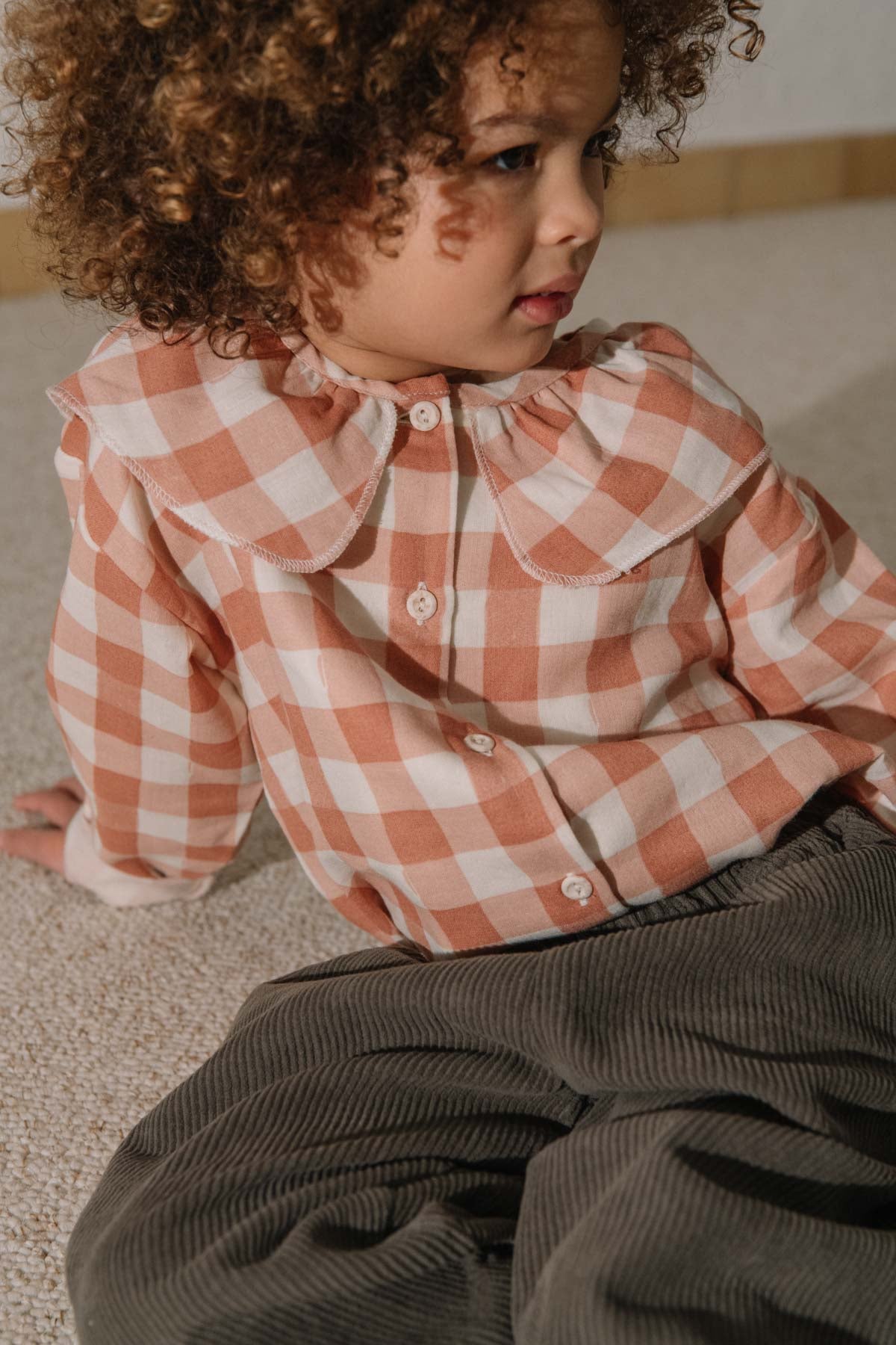 【STUDIO BOHEME】COCO BLOUSE - PINK GINGHAM