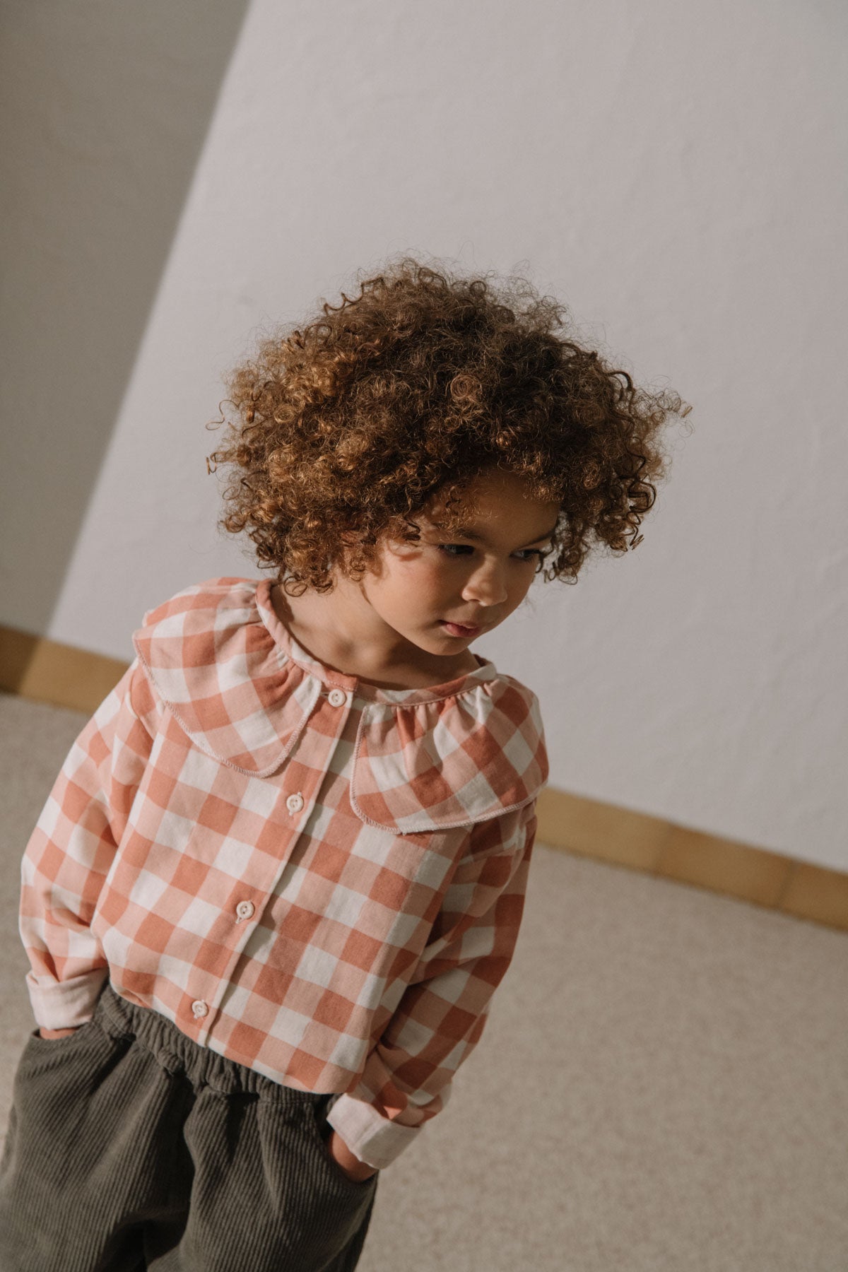 【STUDIO BOHEME】COCO BLOUSE - PINK GINGHAM