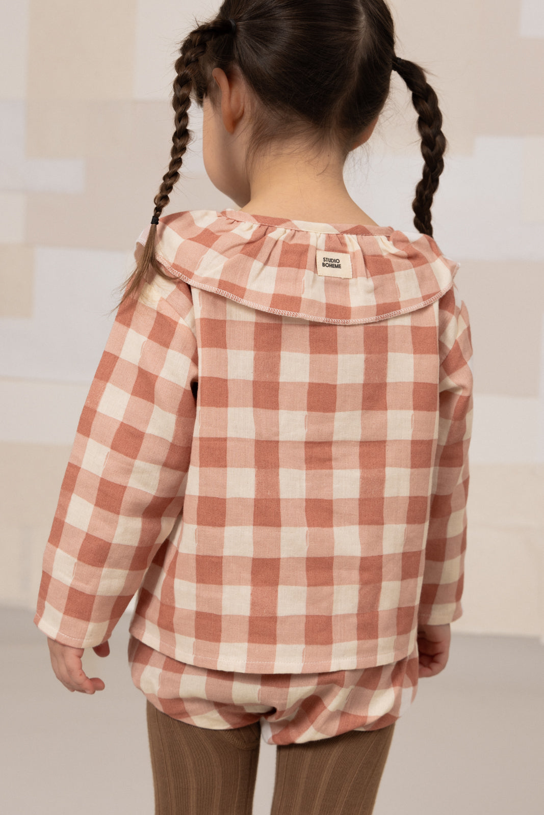 【STUDIO BOHEME】COCO BLOUSE - PINK GINGHAM