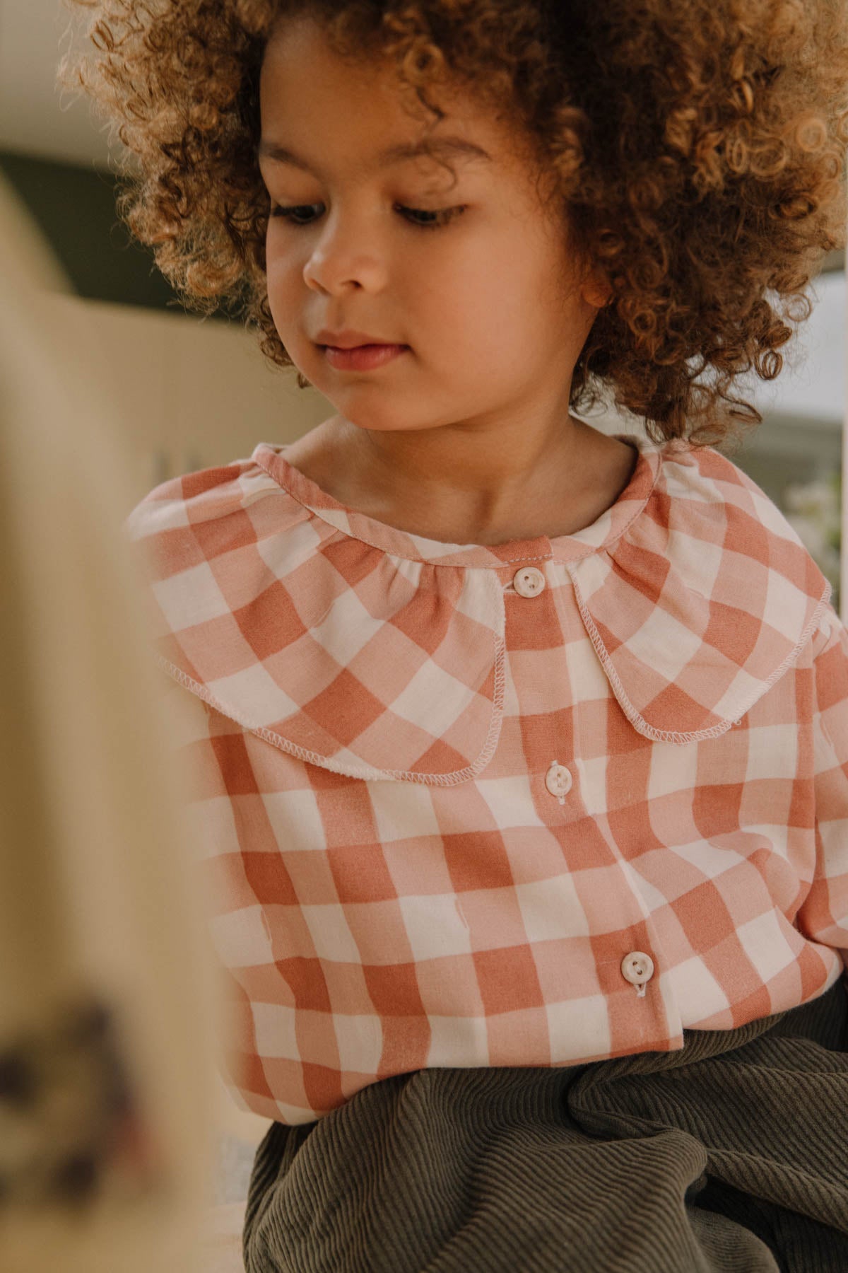 【STUDIO BOHEME】COCO BLOUSE - PINK GINGHAM