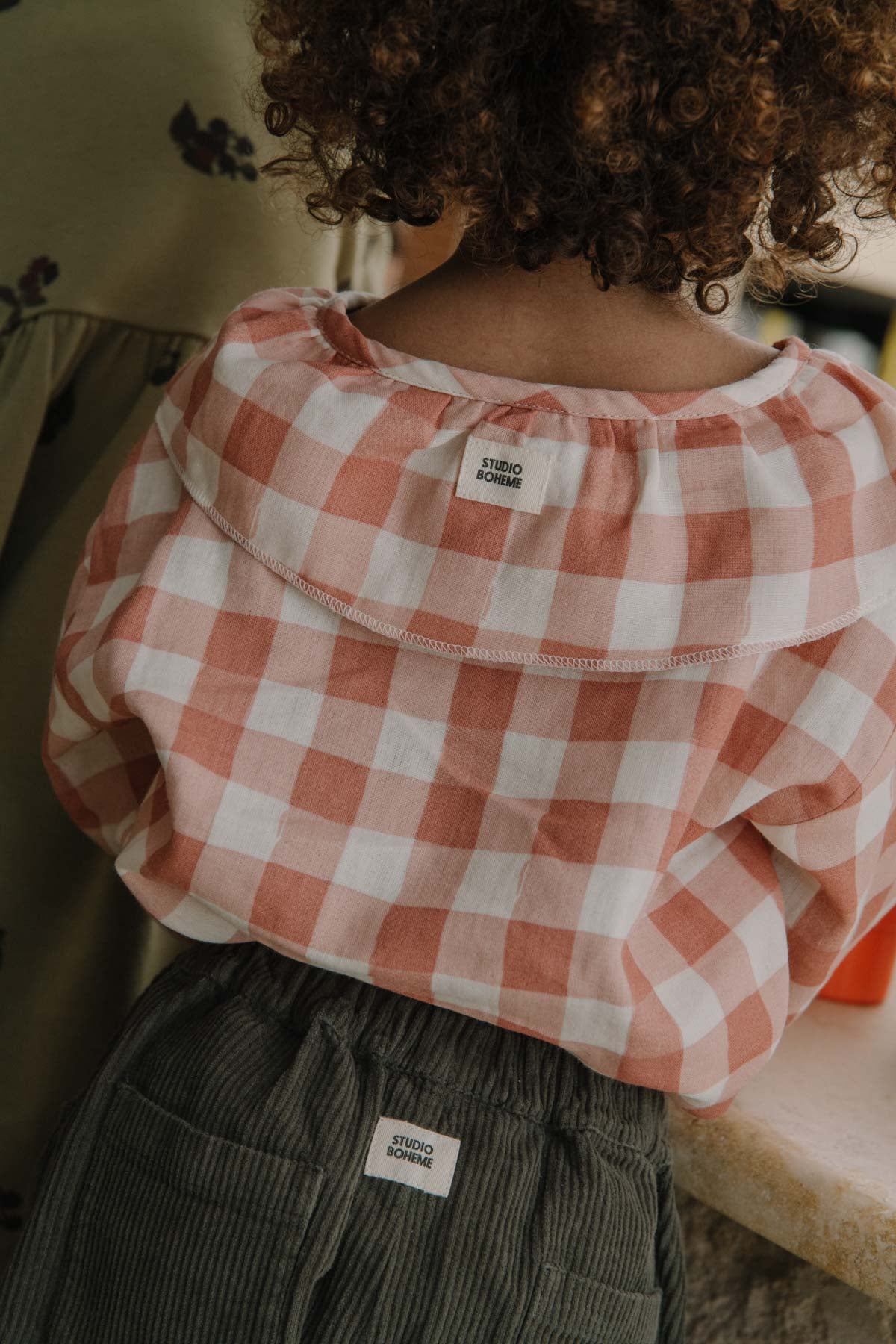【STUDIO BOHEME】COCO BLOUSE - PINK GINGHAM